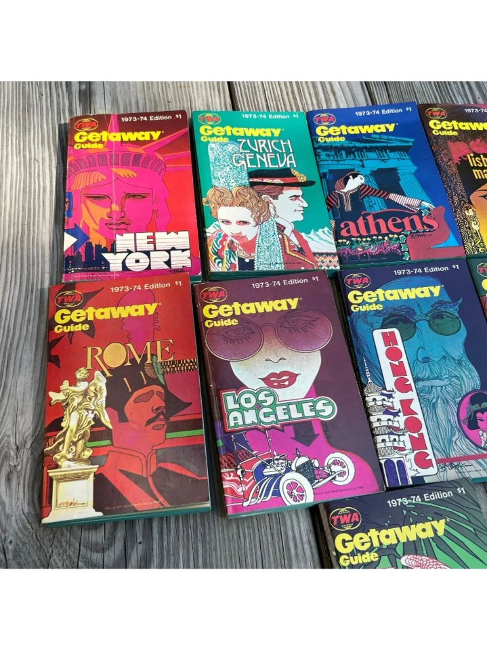 1970s TWA Getaway Guide Book Lot Vintage Travel
